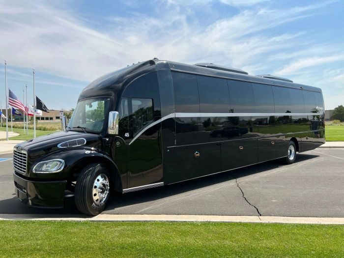 Black coach bus